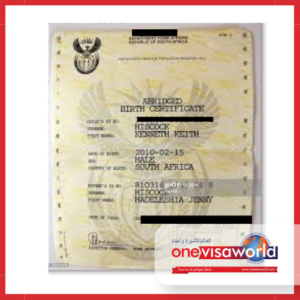 Abridged Birth Certificate Assistance (South Africa)