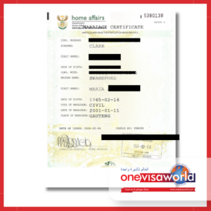 Abridged Marriage Certificate Assistance (South Africa)