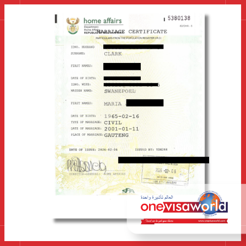 Abridged Marriage Certificate Assistance (South Africa)