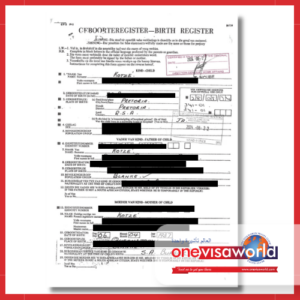 Vault Copy of Birth Certificate