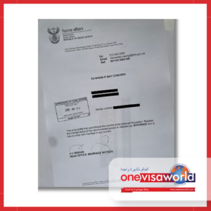 Letter of No Impediment Assistance (South Africa)