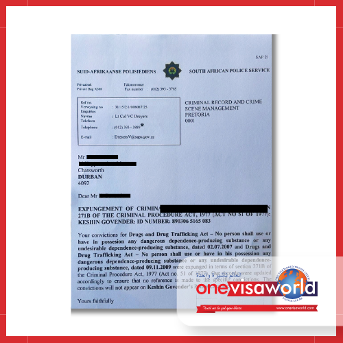 Criminal Record Expungement Assistance (South Africa)