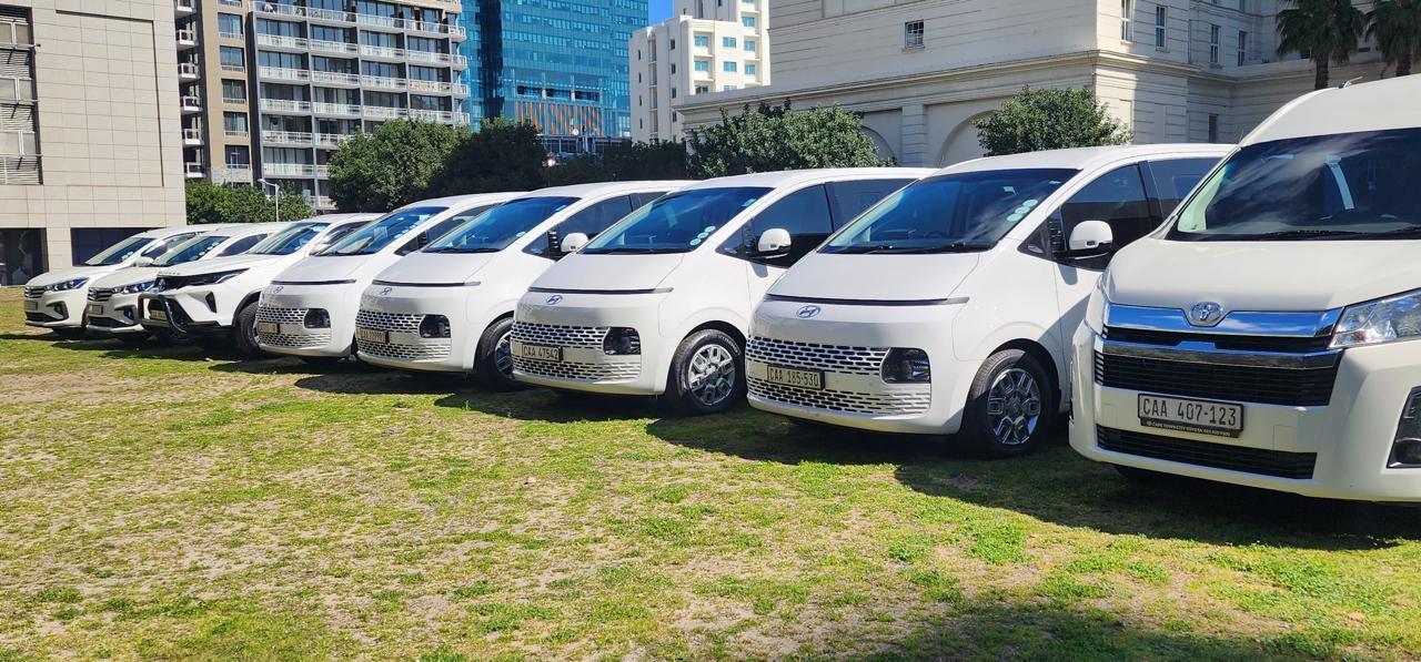 One of our transfer vehicles for group travel in the Western Cape